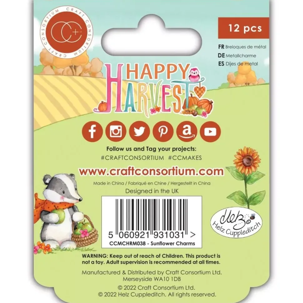 Charms Metálicos Happy Harvest Craft Consortium