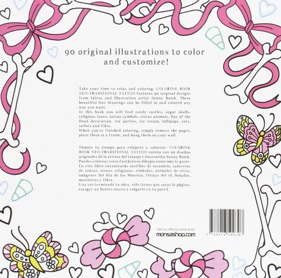 Coloring book Neo-Traditional tattoo