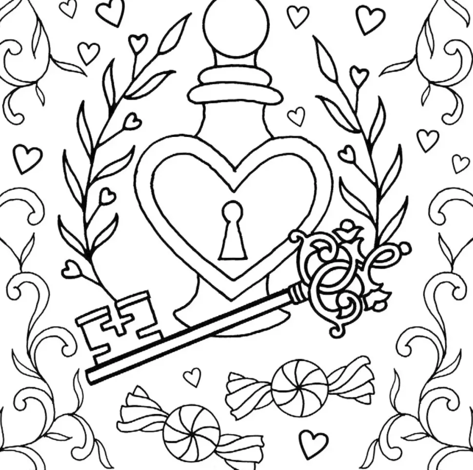 Coloring book Neo-Traditional tattoo