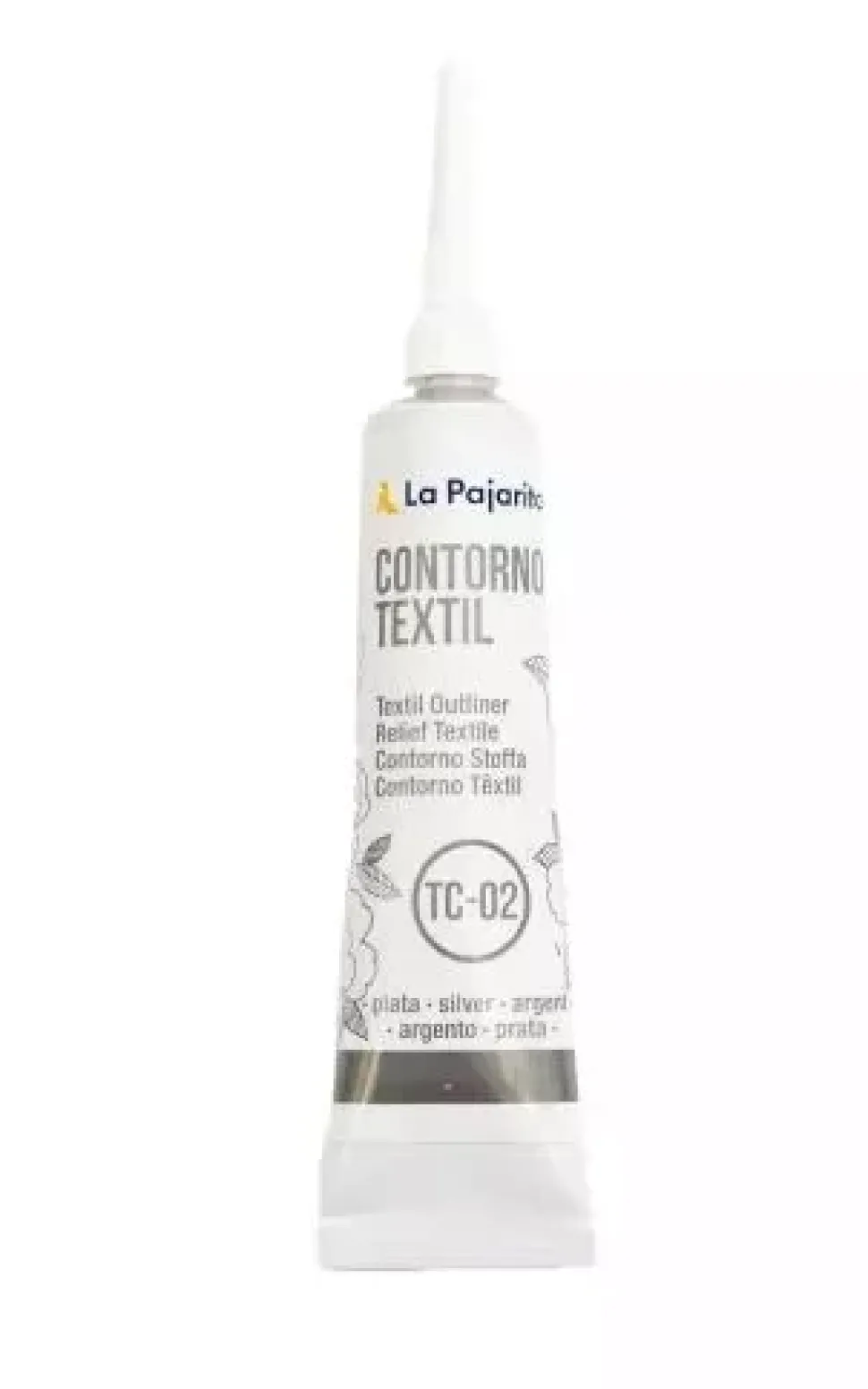 Contorno Textil Plata La Pajarita 20ml