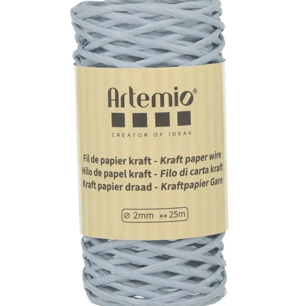 Cordón de Papel Azul Pastel Artemio 2mm