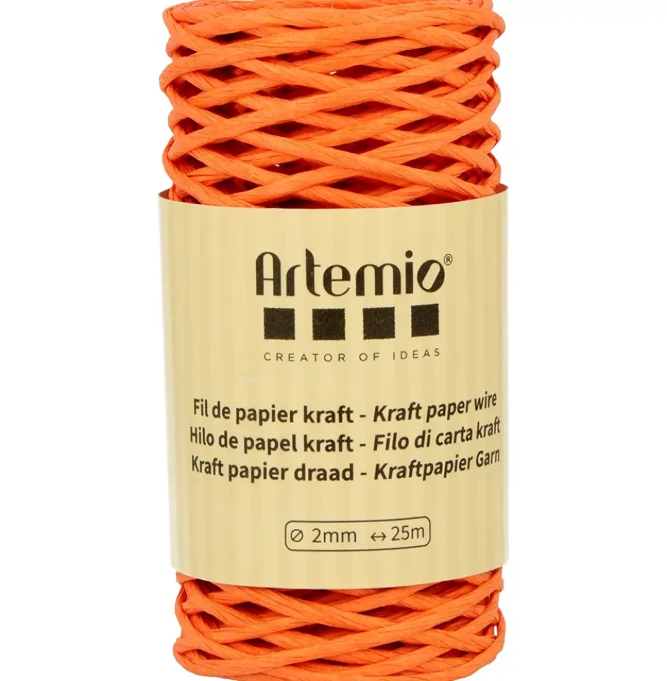 Cordón de Papel Naranja Artemio 2mm