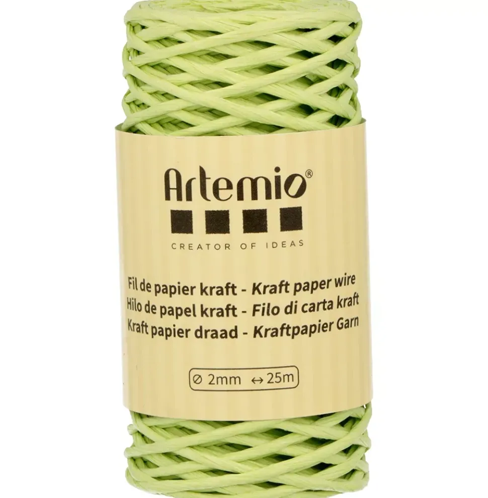 Cordón de Papel Verde Claro Artemio 2mm