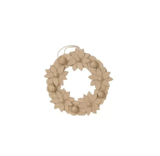 Corona de Flores de Papel Maché Décopatch