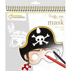 Cuaderno de colorear Graffy Pop Máscaras Chico Avenue Mandarine