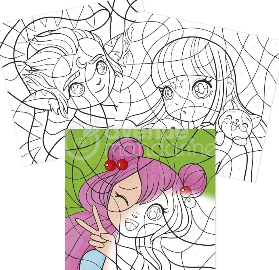 Cuaderno de Colorear Números Graffy Pop Manga Avenue Mandarine