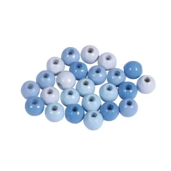 Cuentas de madera Azul Claro Rayher 6mm