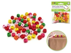 Cuentas de Madera de Colores Abecedario MultiCraft 10mm