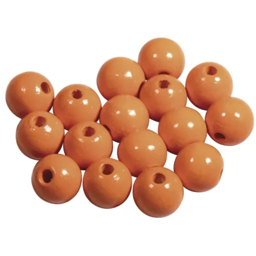 Cuentas de madera Naranja Rayher 12mm