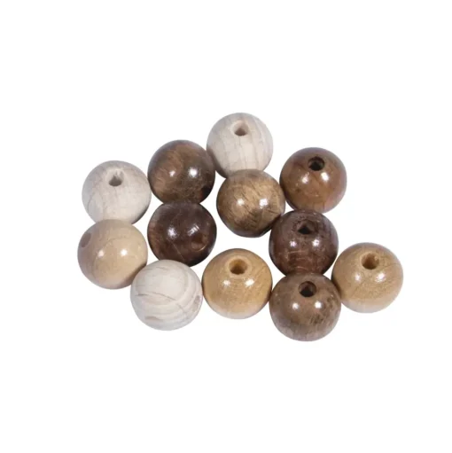 Cuentas de Madera Natural Rayher 12mm