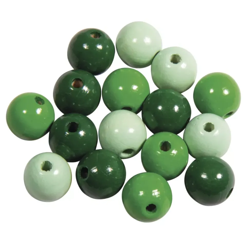 Cuentas de madera Tonos Verdes Rayher 12mm