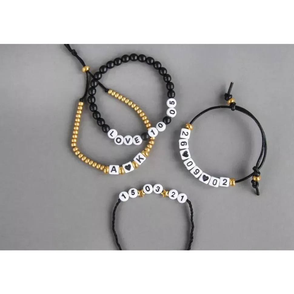 Cuentas de Plástico Blanco Abecedario Rayher 6mm