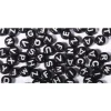 Cuentas de Plástico Negro Abecedario Rayher 40g