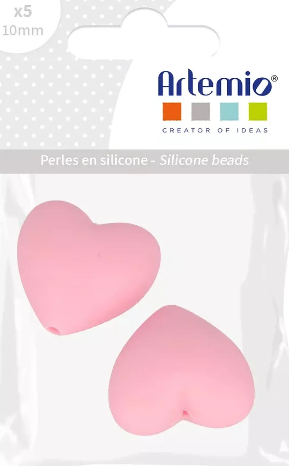 Cuentas de silicona Corazón Rosa My little Baby Artemio