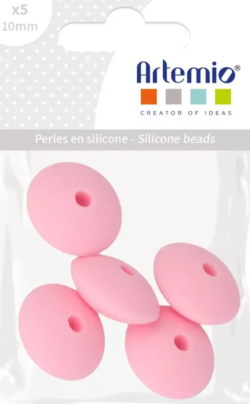 Cuentas de silicona Óvalo Rosa My little Baby Artemio