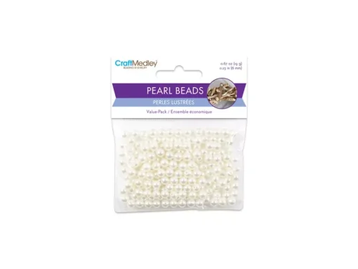 Cuentas Perladas Marfil MultiCraft 6mm