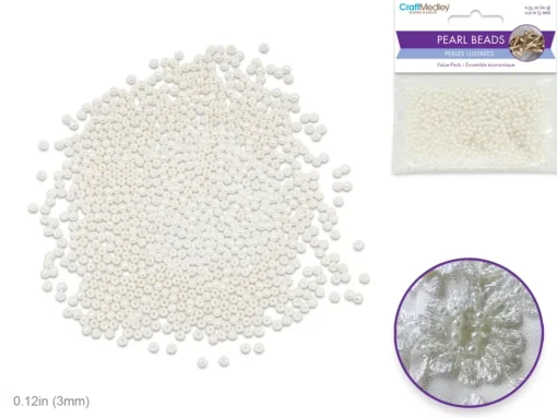 Cuentas Perladas Marfil MultiCraft 3mm