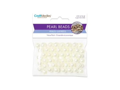 Cuentas Perladas Marfil MultiCraft 10mm