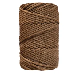 Cuerda de Macramé 3 cabos Marrón Chocolate CasaSol 5mm
