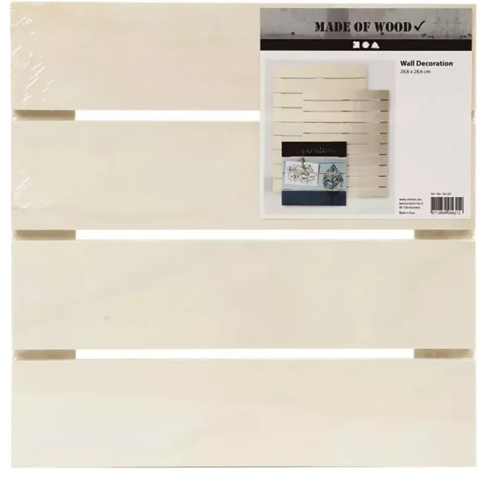 Decoración de Pared de Madera Creativ Company 28x28cm