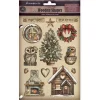 Die-cuts de madera The Owl's House Stamperia