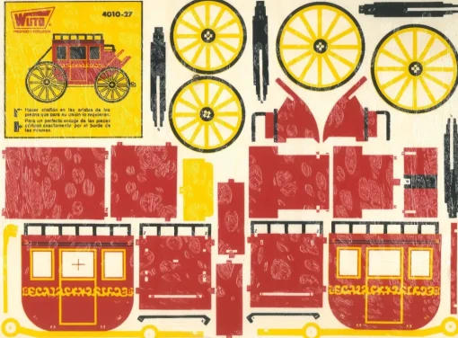 Diligencia del Oeste-27 Kits Recortables Serigrafiados de Marquetería 4010-27