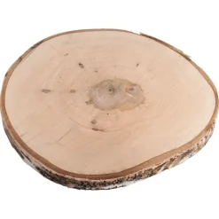 Disco de madera redondo natural