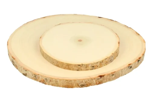 Discos de madera natural