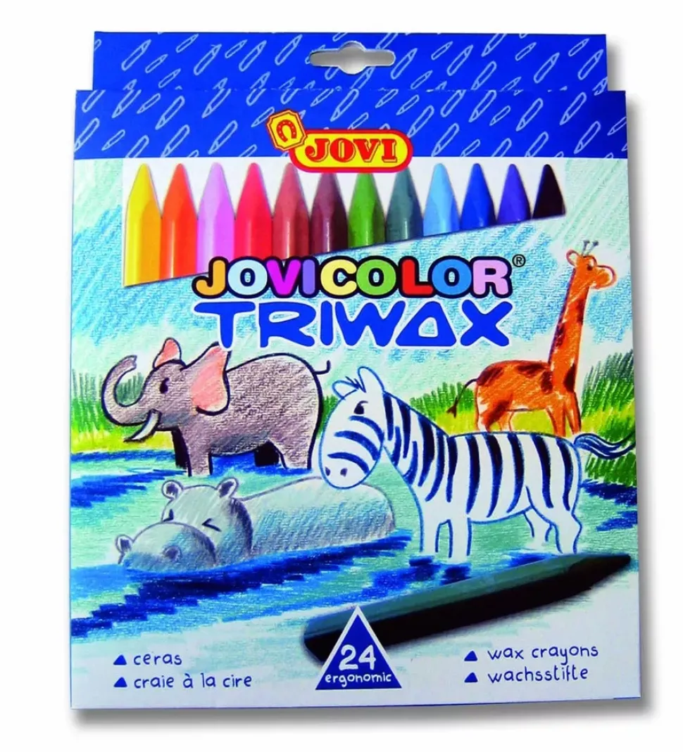 Estuche 24 Ceras Jovicolor Triwax Jovi