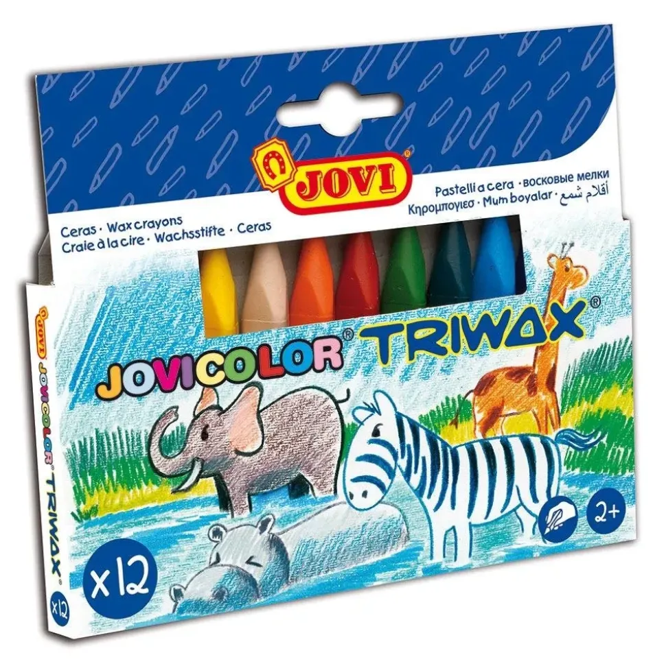 Estuche 12 Ceras Jovicolor Triwax Jovi
