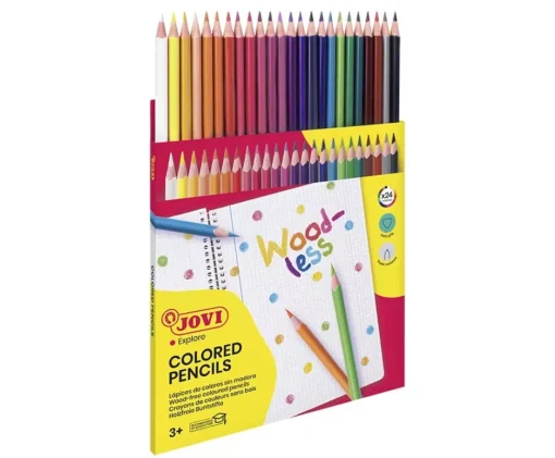 Estuche 24 lápices de colores sin madera Jovi