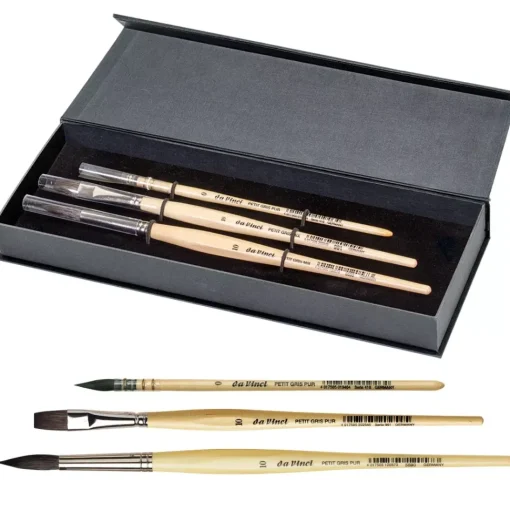 Estuche 3 pinceles acuarela Petit Gris 4251 da Vinci