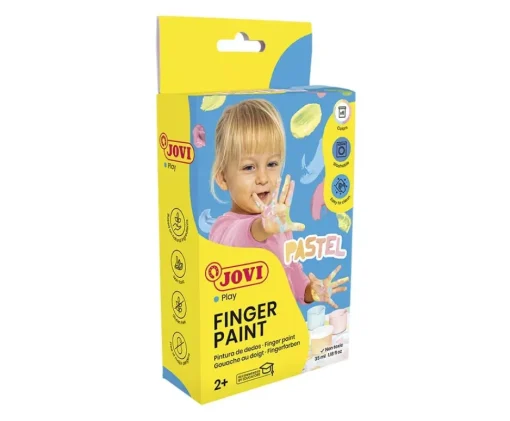 Estuche 5 pintura de dedos colores pastel Jovi