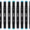 Estuche 12 Rotuladores Gama Artist Tonos Azules Alex Bog