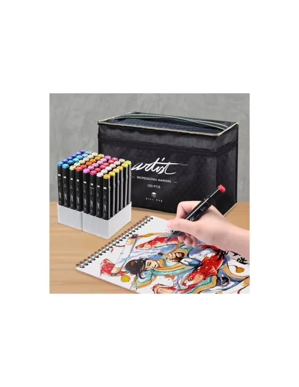 Estuche 120 Rotuladores Luxury Canvas Gama Artist Alex Bog