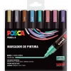 Estuche 8 rotuladores PC5M Medio Punta Cónica Metálico Uni Posca