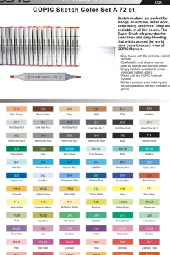 Estuche A de 72 rotuladores Copic Sketch