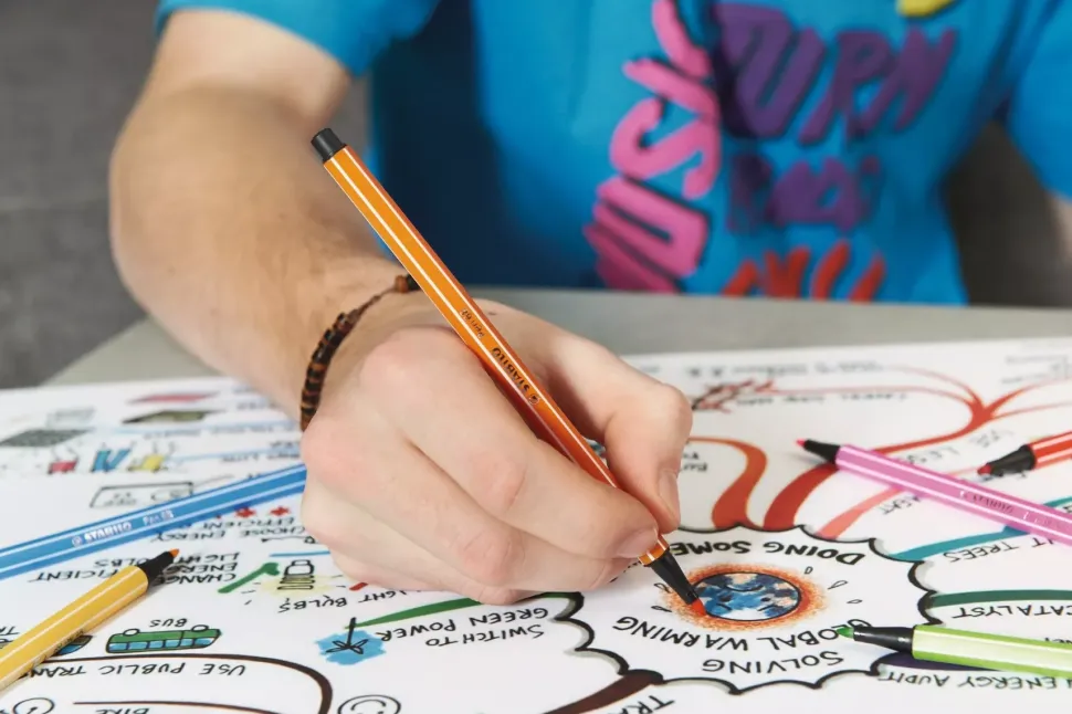 Estuche ColorParade 20 Rotuladores STABILO Pen 68 Gris/Azul claro