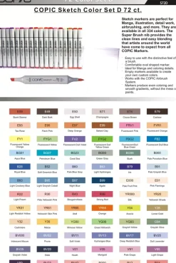 Estuche D de 72 rotuladores Copic Sketch