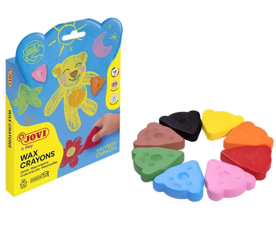 Estuche de 8 ceras de oso First Crayon Jovi