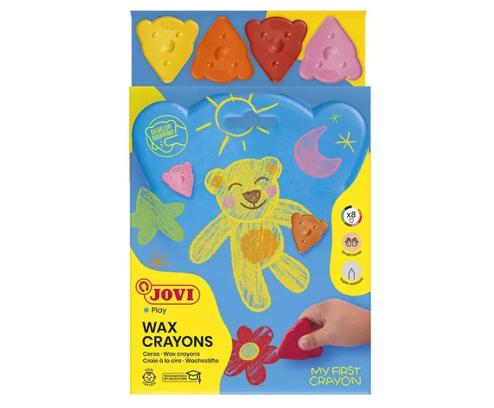 Estuche de 8 ceras de oso First Crayon Jovi
