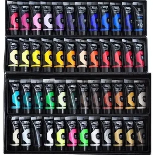 Estuche de cartón Campus acrílico 48 tubos de 21 ml + 1 bastidor