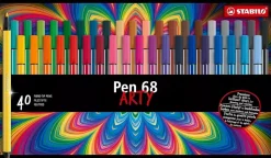 Estuche de Metal Arty 40 Rotuladores STABILO Pen 68
