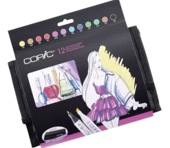 Estuche de tela con 12 rotuladores Copic Classic