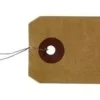 Etiquetas marrones con hilo de metal kraft - 11006808