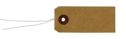 Etiquetas marrones con hilo de metal kraft - 11006808