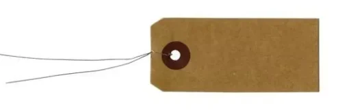 Etiquetas marrones con hilo de metal kraft - 11006808