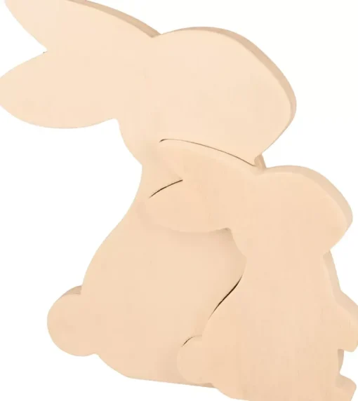 Figura de Madera Conejos Mariposa Artemio
