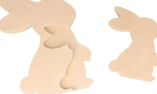 Figura de Madera Conejos Mariposa Artemio