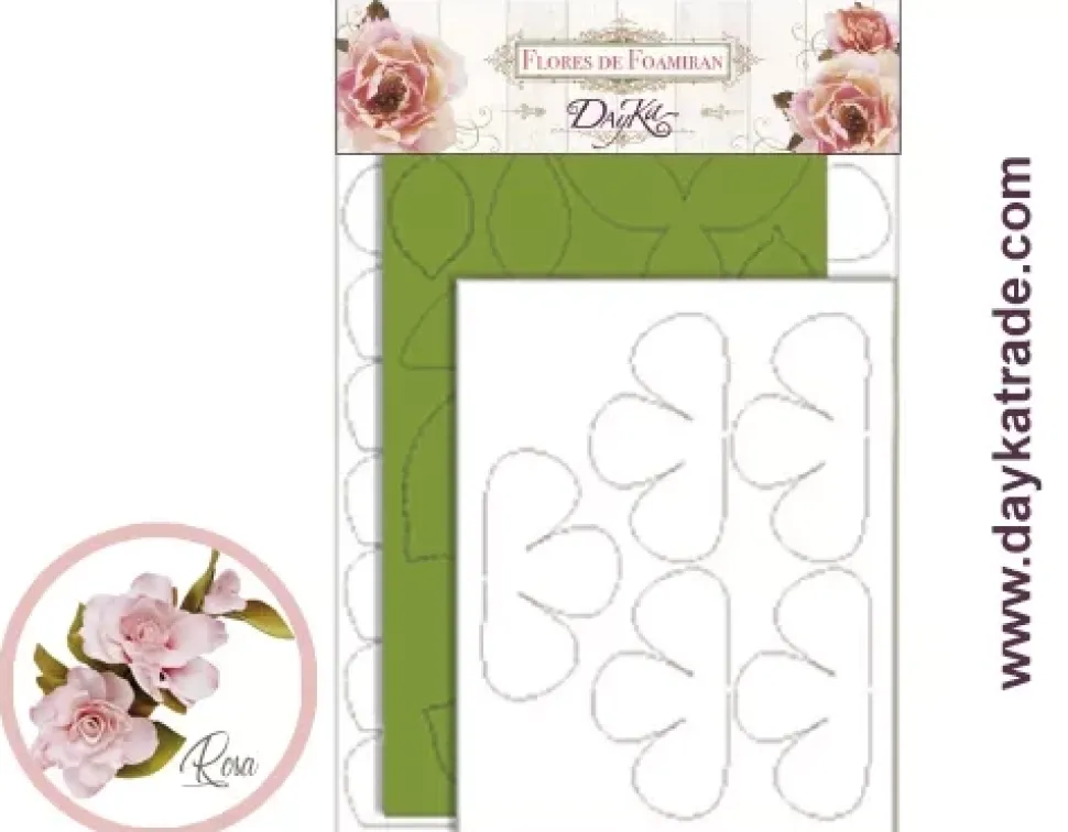 Flor de Foamiran Rosa Blanca Dayka